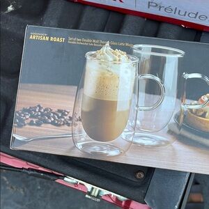 Godinger White Double-Wall Glass Coffee Mug